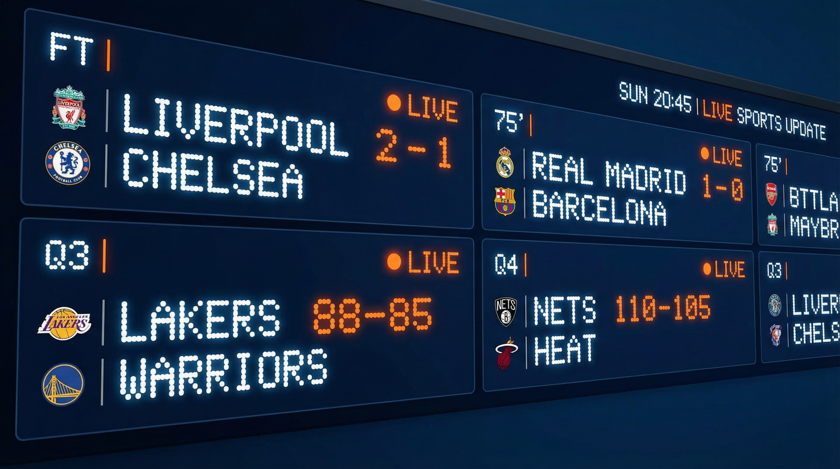 体育比分实时数据界面